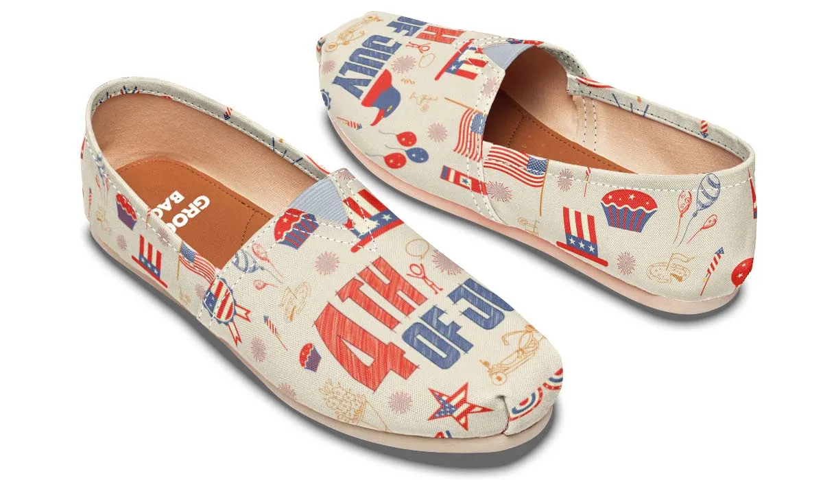 4th of July Pattern Casual Shoes