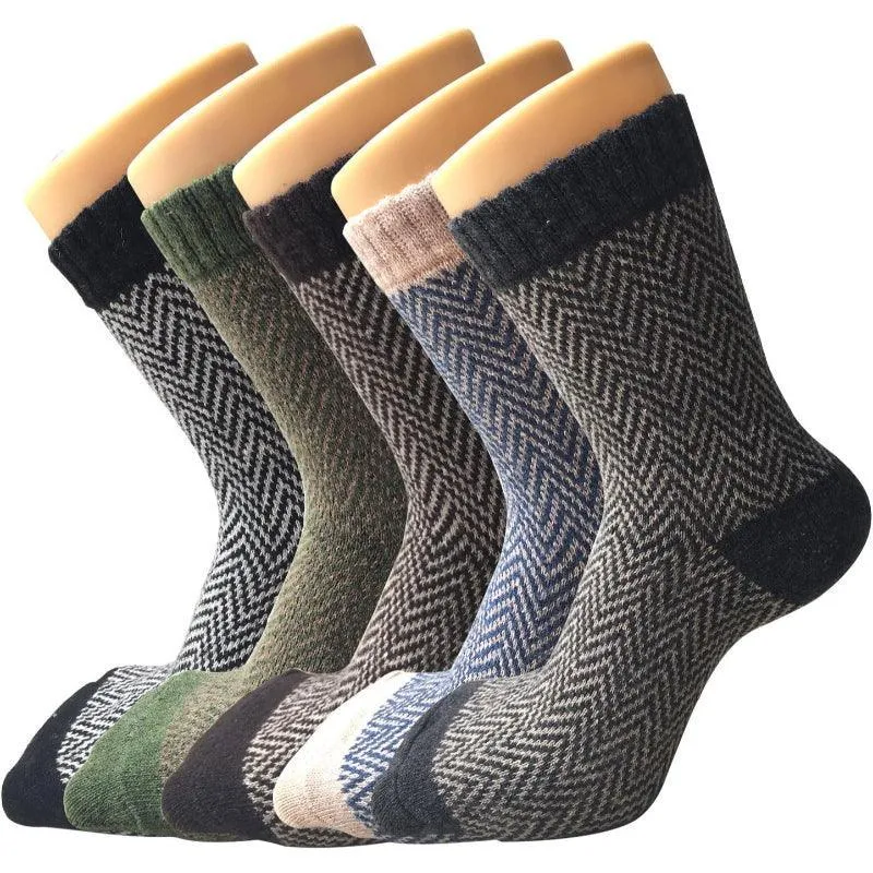 5 Pack Wool Blend Socks - All Day Warmth and Comfort