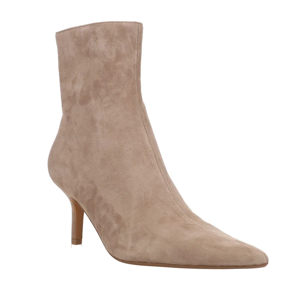 Alston Suede Ankle Zippered Pointed Toe Booties