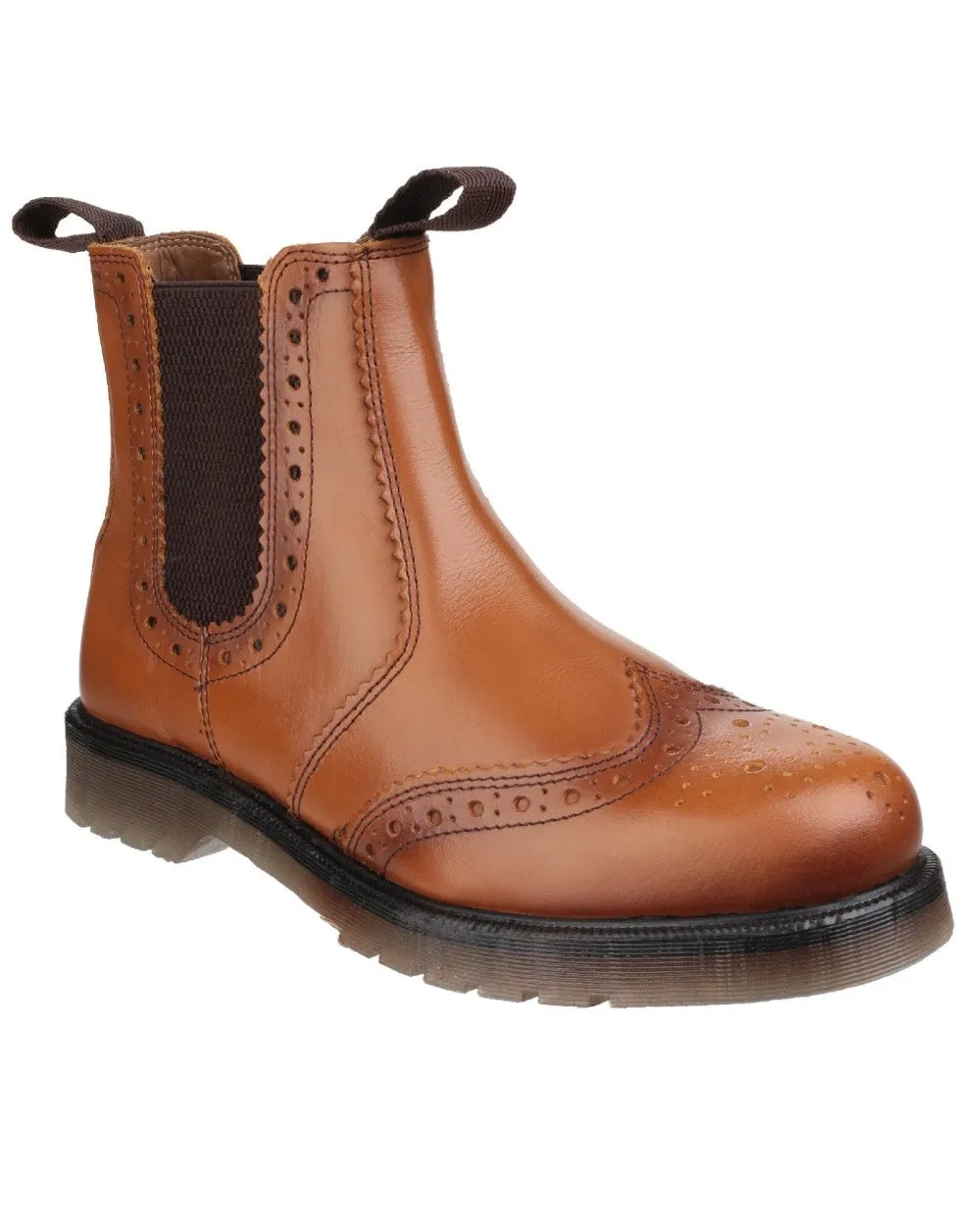 Amblers Dalby Pull On Brogue Dealer Boots