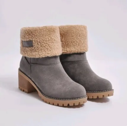 Ankle Fur Lined Snow Boots