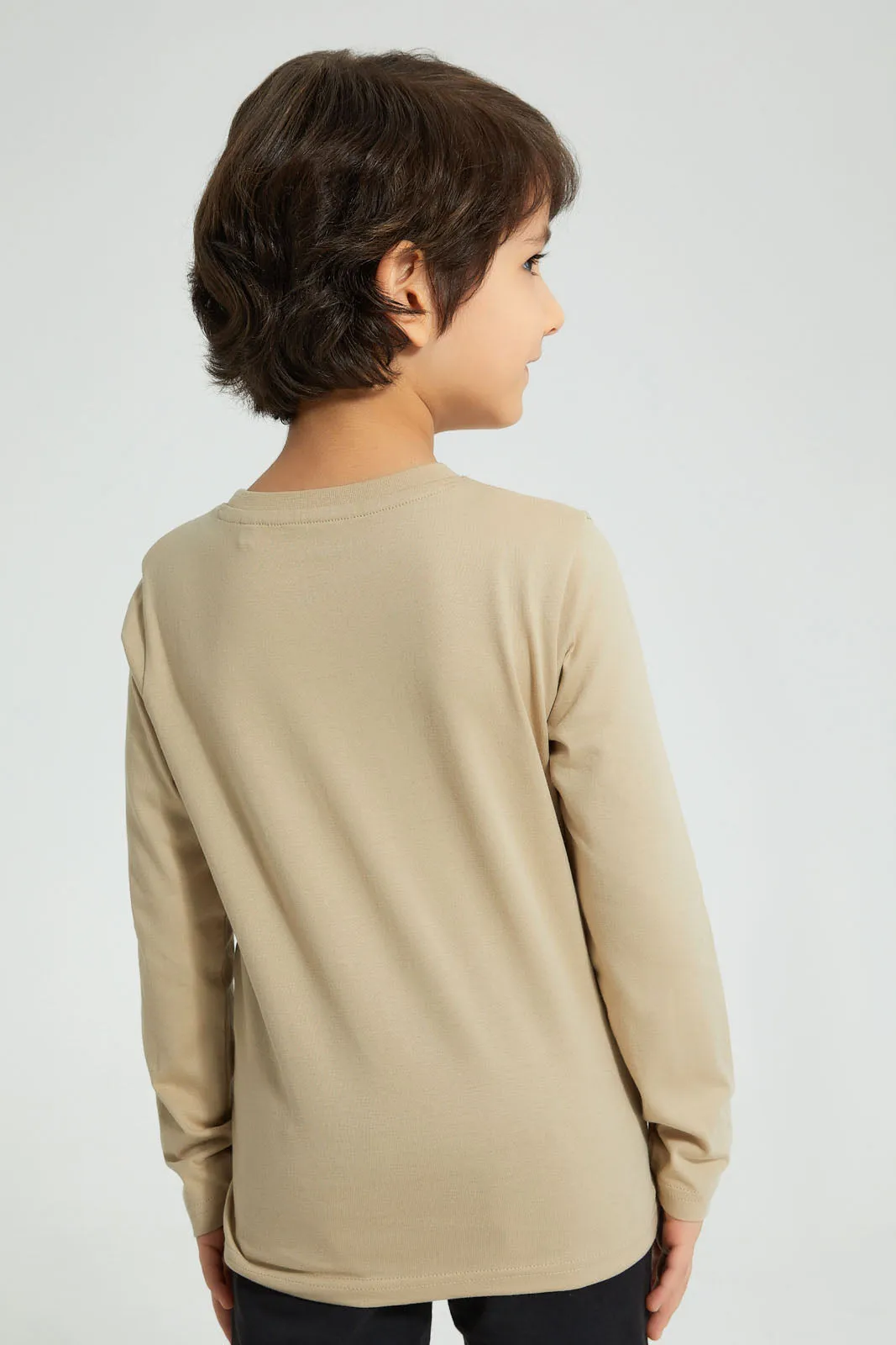 Beige Hedgehog Long Sleeve T-Shirt