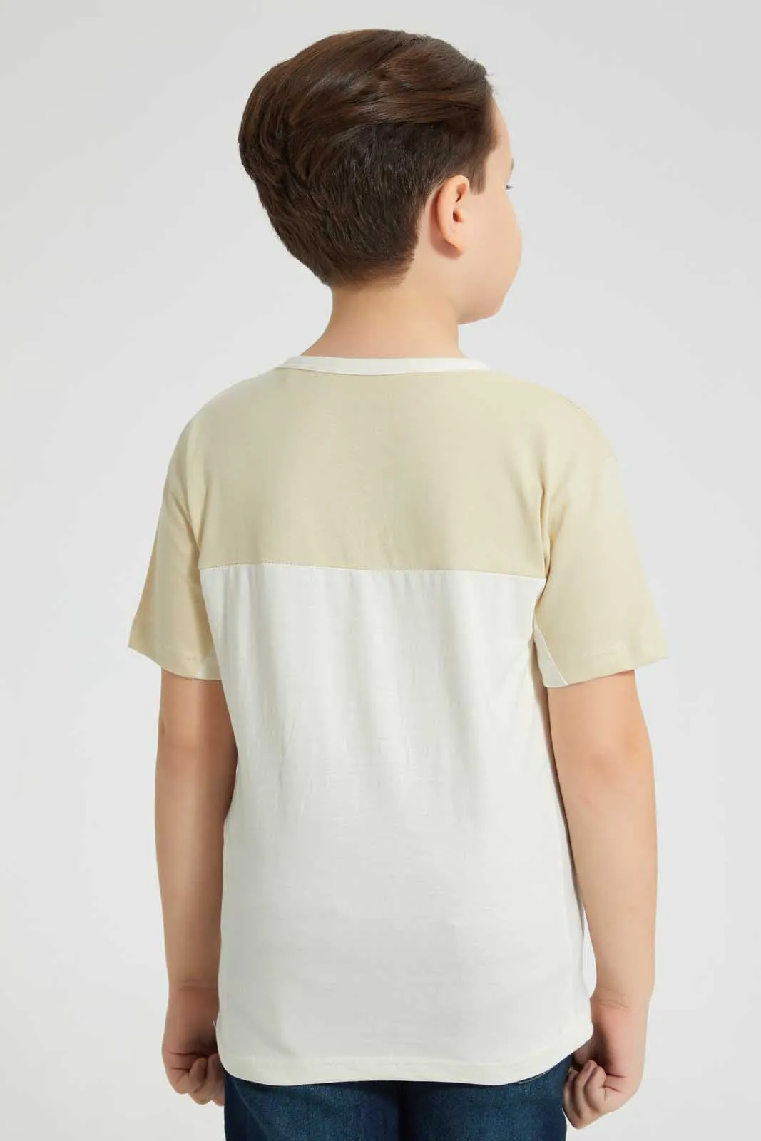 Beige Pocket T-Shirt