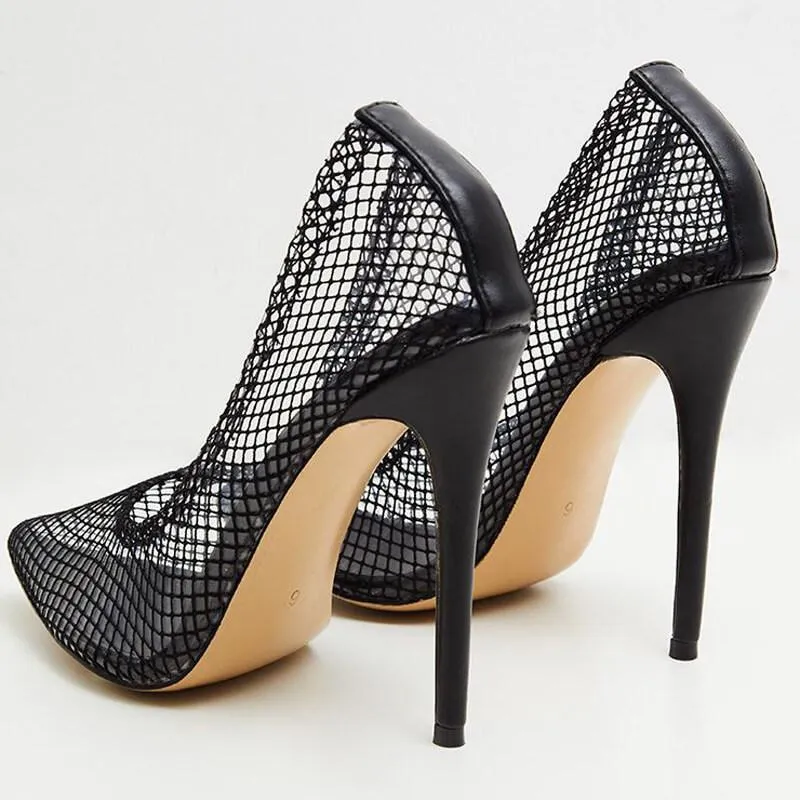 Black Point Toe  Pumps Stiletto Heel  Pumps