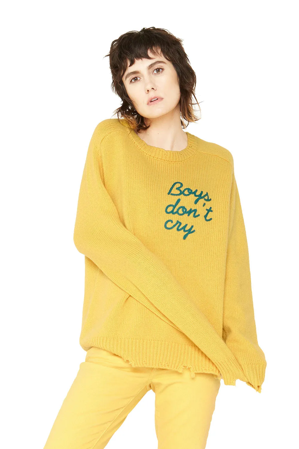 Boys Don’t Cry Cashmere Sweater - Yellow