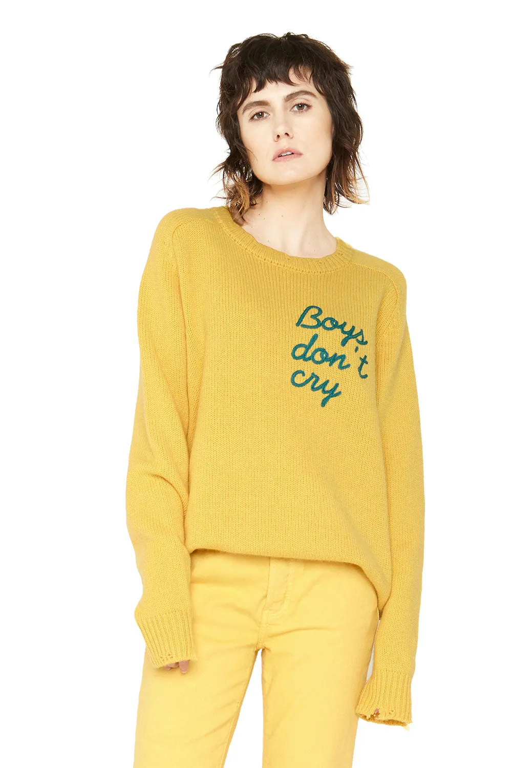 Boys Don’t Cry Cashmere Sweater - Yellow