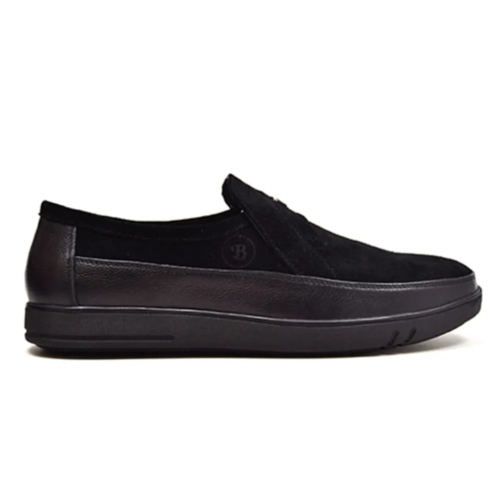 British Walkers Canterbury Men's Black Suede Loafers