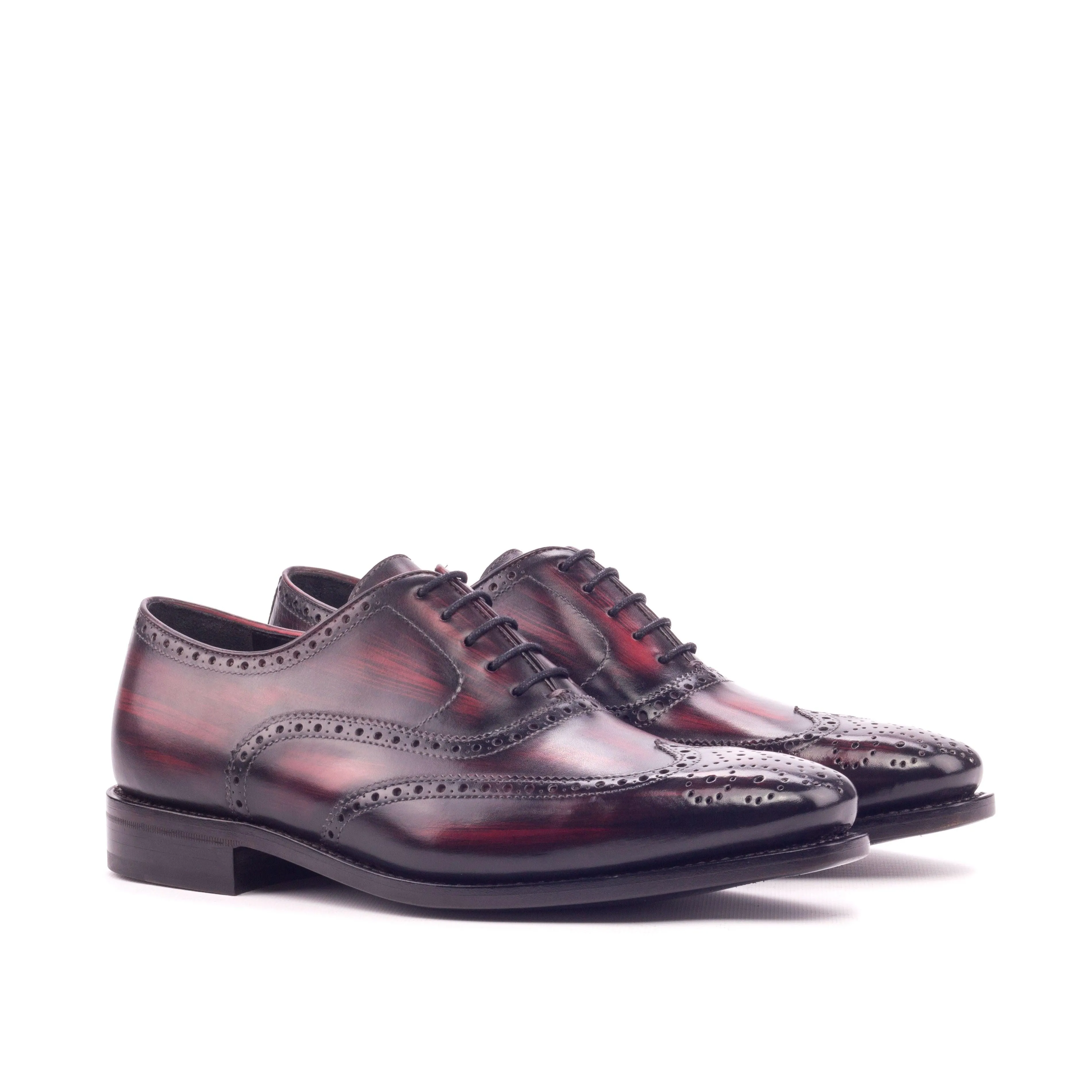 Burgundy Patina Leather Brogues