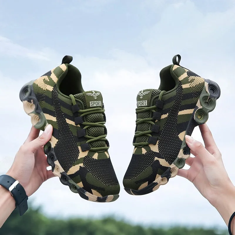 Camouflage Lace Up Breathable Chunky Sneakers