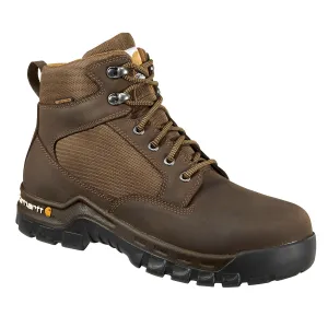 Carhartt FF6213-M11W Rugged Flex Waterproof Steel Toe Work Boots for Men - Chocolate Brown/Oil Tanned - 11W