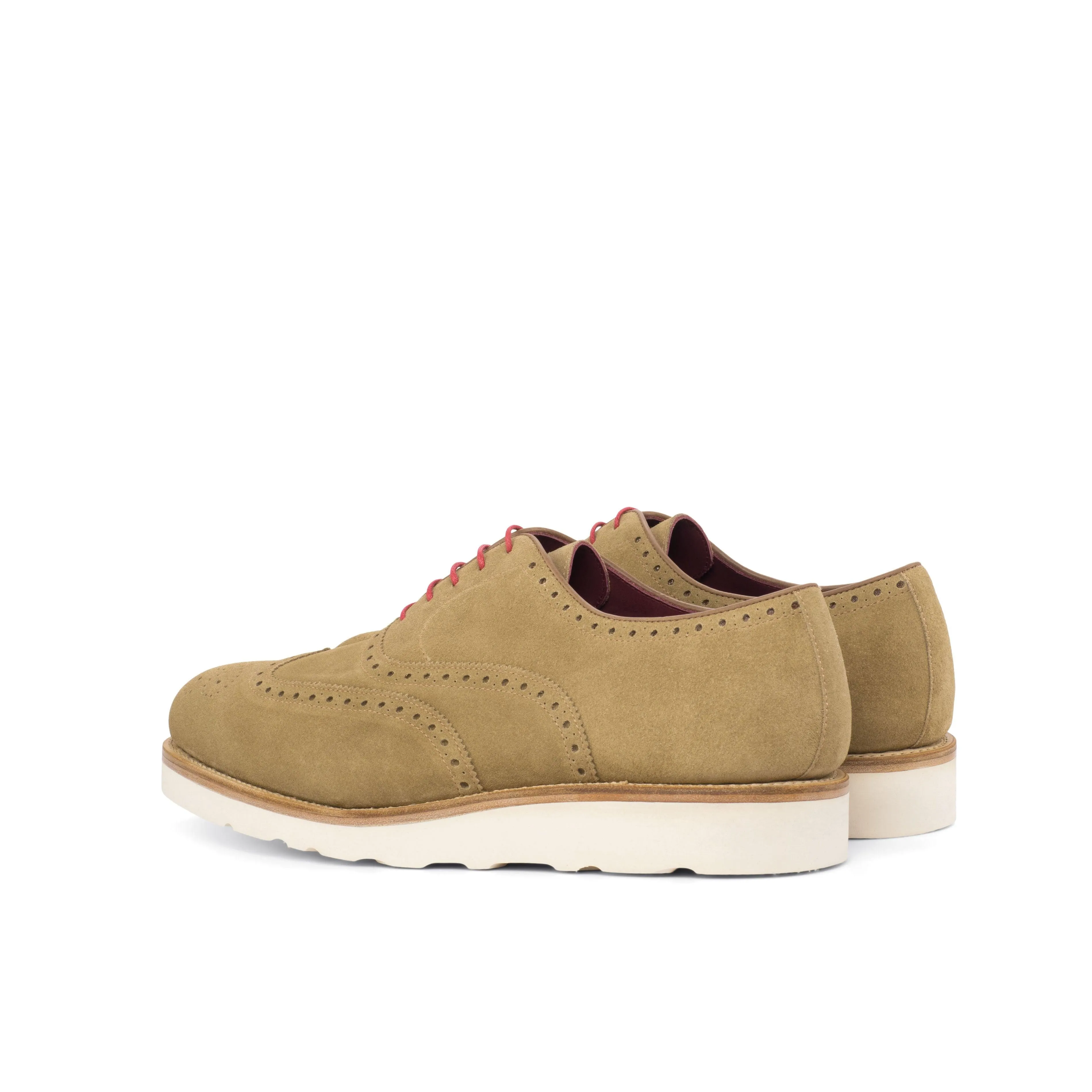 Casual Beige Suede Brogues