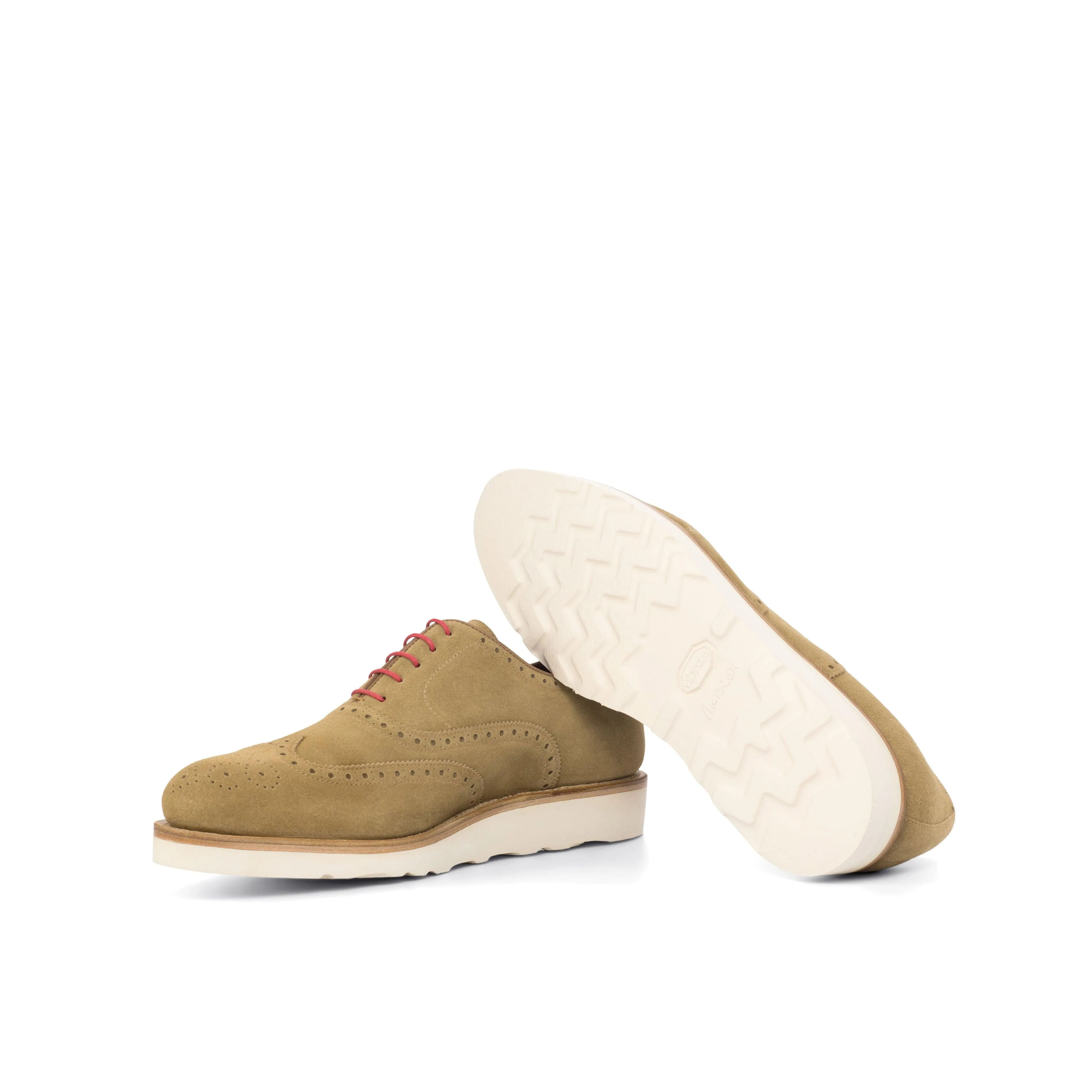 Casual Beige Suede Brogues