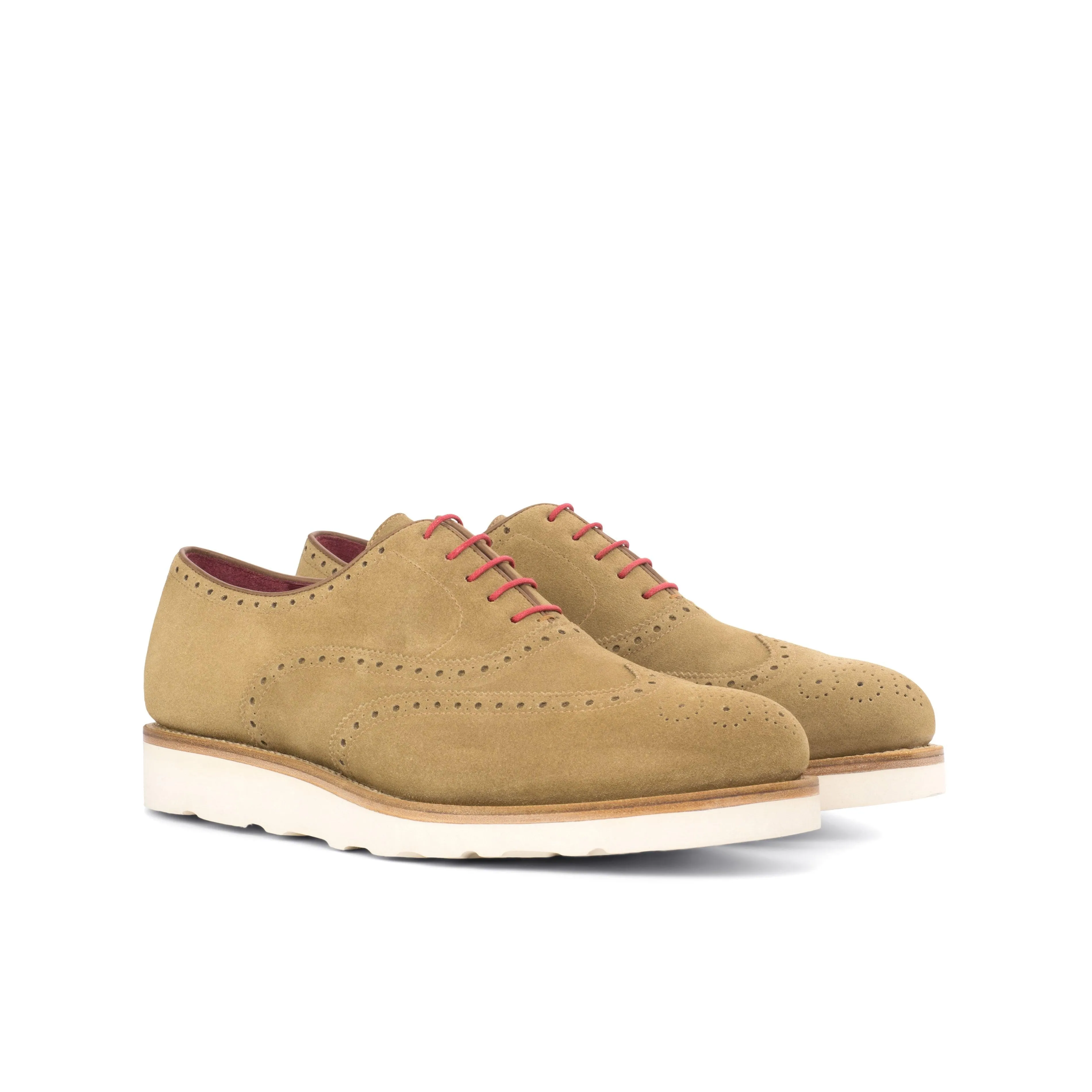 Casual Beige Suede Brogues