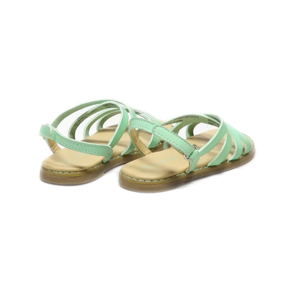 Cat & Jack Flat Sandals Leather Green Colour For Kids