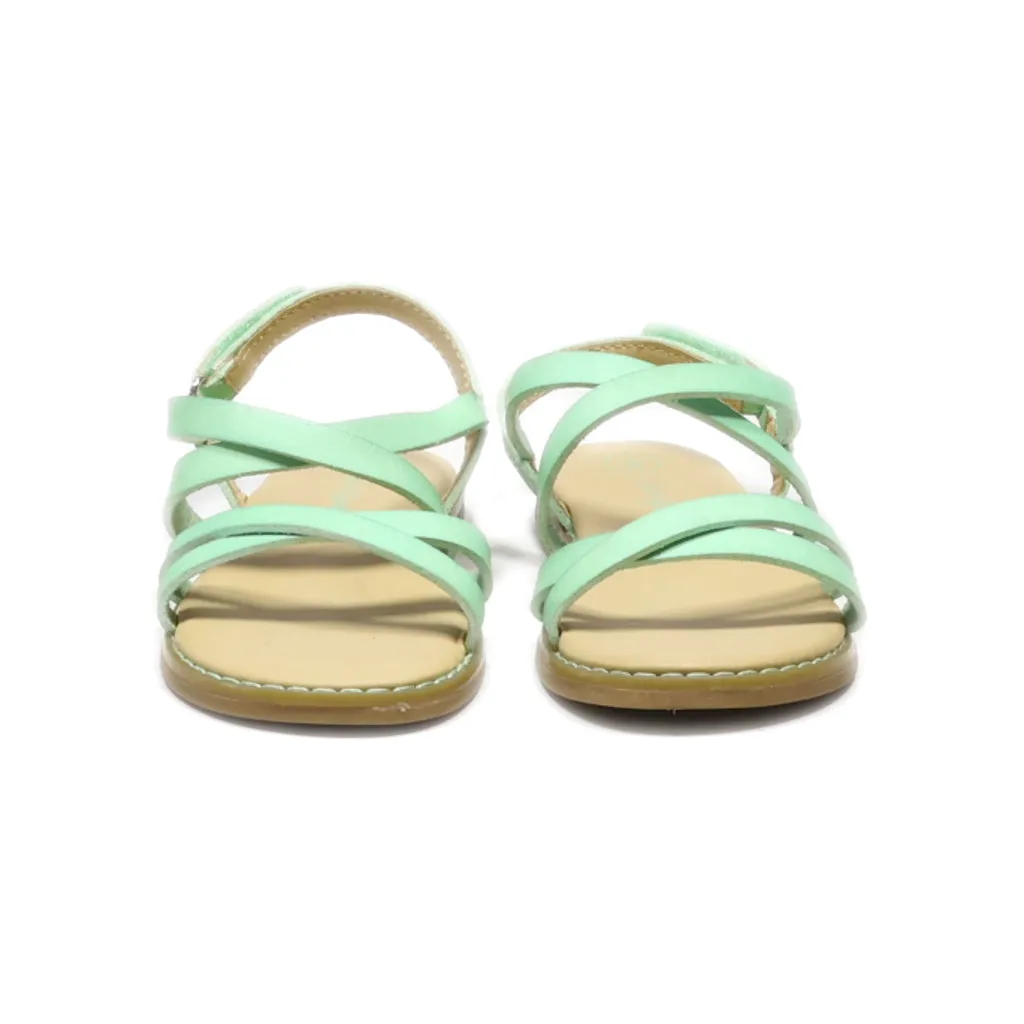 Cat & Jack Flat Sandals Leather Green Colour For Kids