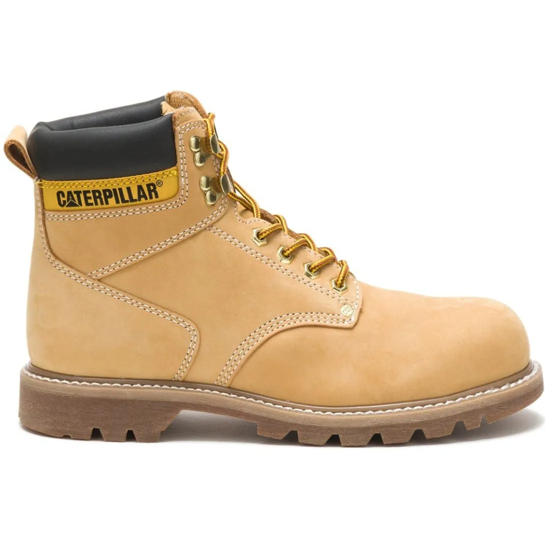 CAT Men's Second Shift Steel Toe Work Boot - Honey Nubuck - P89162