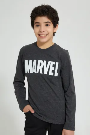 Charcoal Marvel Long Sleeve T-Shirt