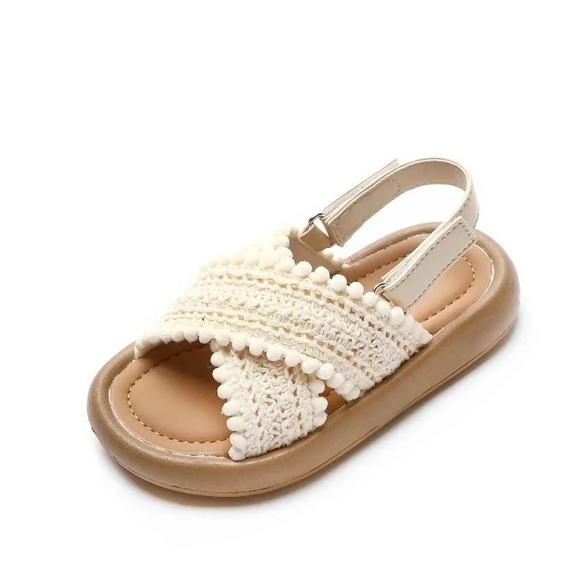 Children's Casual Shoes: Cross Pattern Sandals for Girls - TSS304