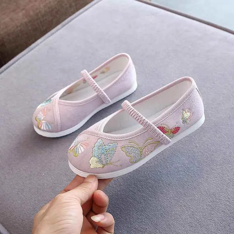 Children's Casual Shoes - Embroidery Kids Girl, Chinese Style - E10144