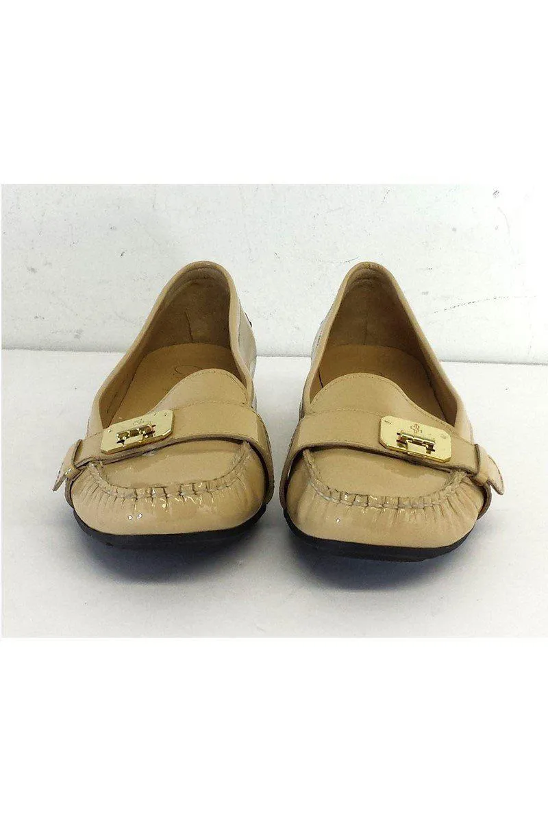 Cole Haan - Nude & Gold Patent Leather Loafers Sz 10