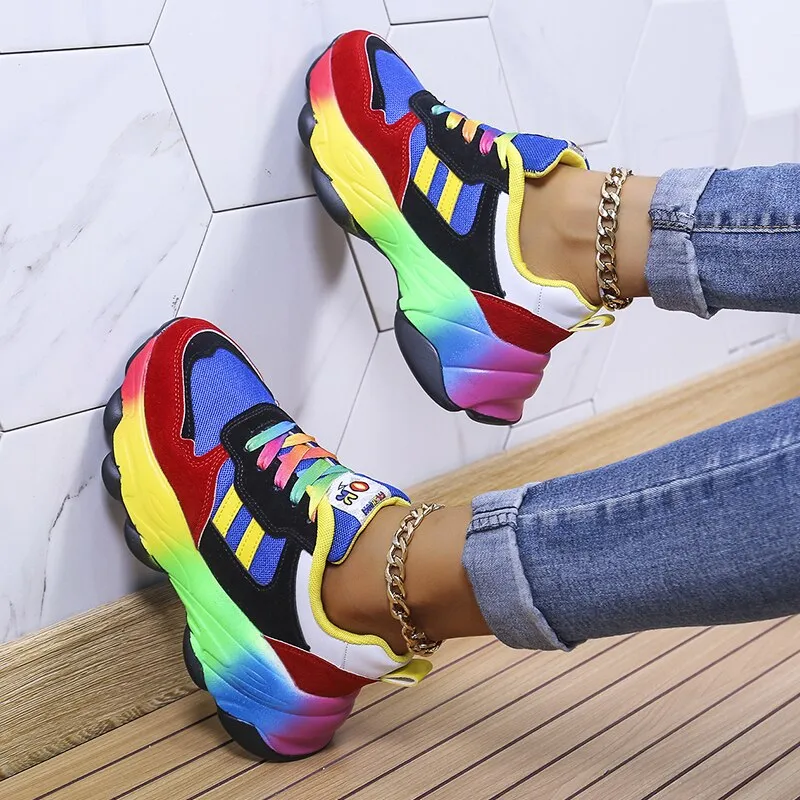 Comfortable & Stylish Rainbow Sneakers