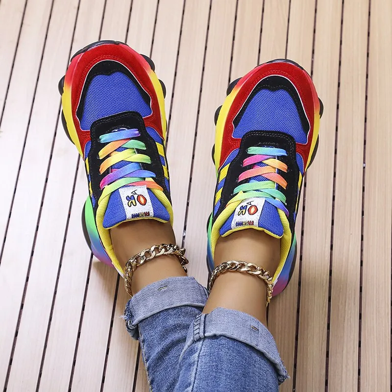 Comfortable & Stylish Rainbow Sneakers