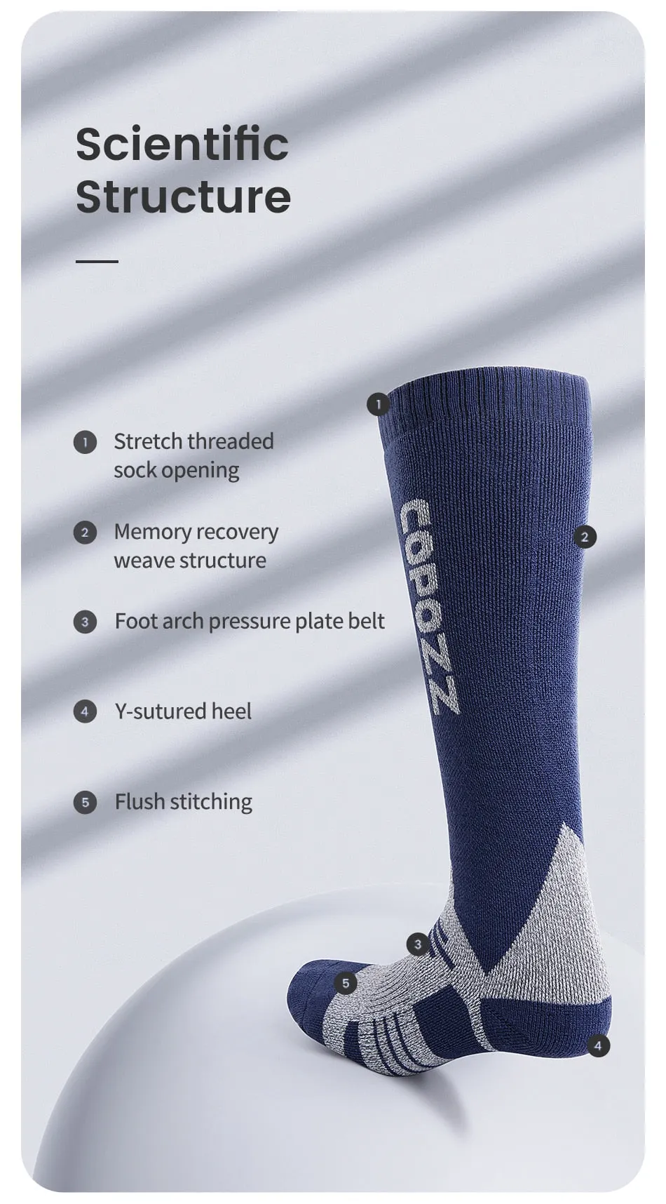 COPOZZ Ski Snowboard Socks