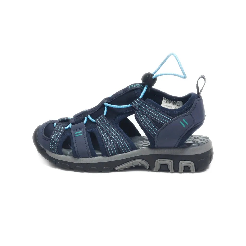 Crane Neumunster Flat Sandals Canvas Blue Colour For Kids