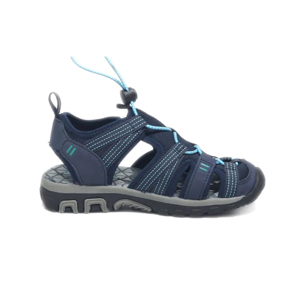 Crane Neumunster Flat Sandals Canvas Blue Colour For Kids