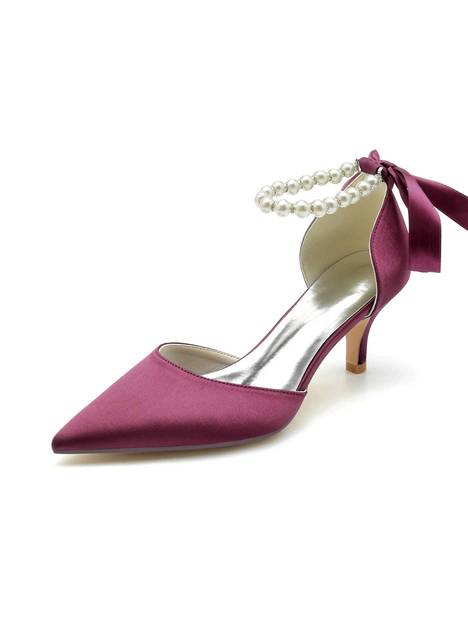 Crystal Satin Ribbon Pumps