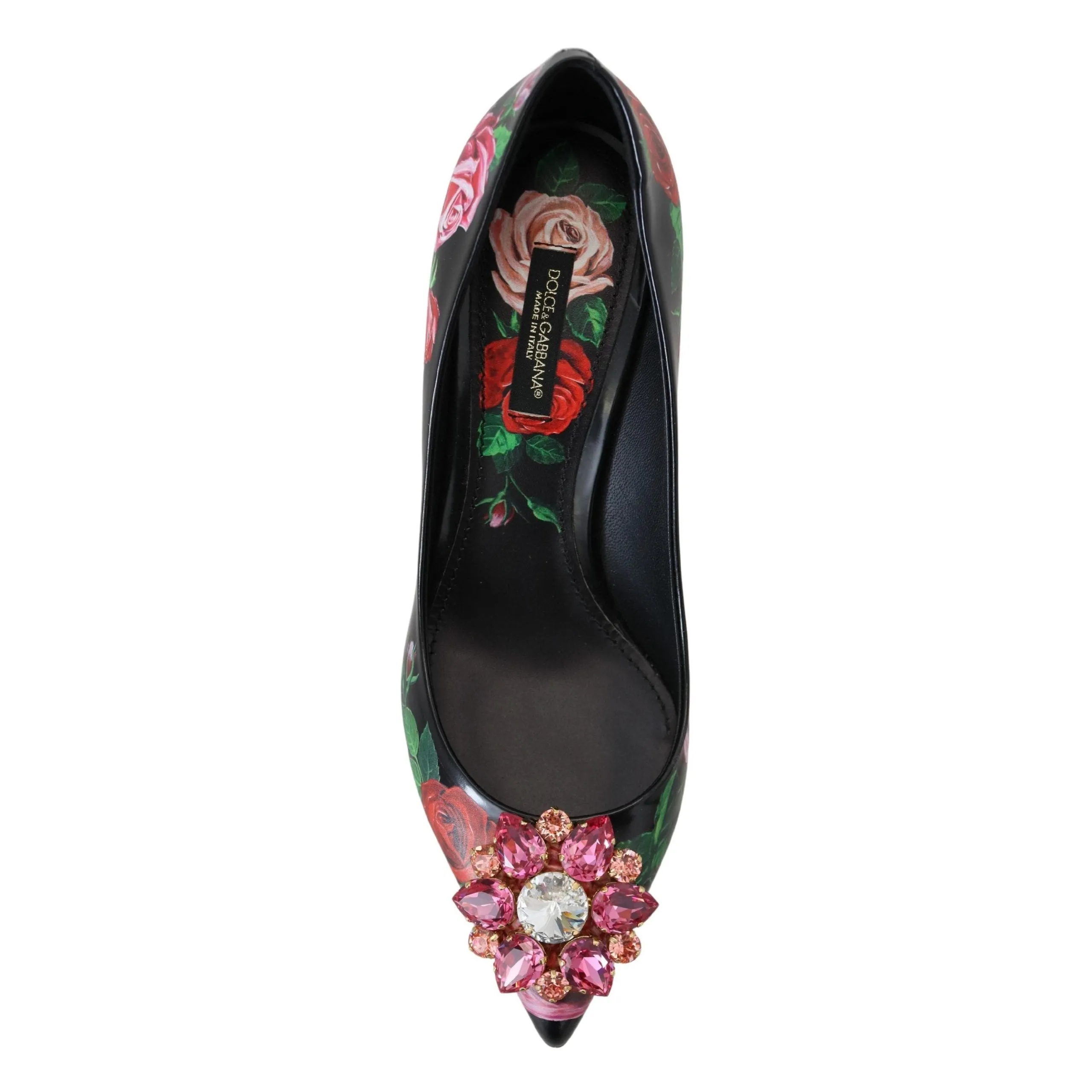 Dolce & Gabbana Elegant Floral Crystal Pumps