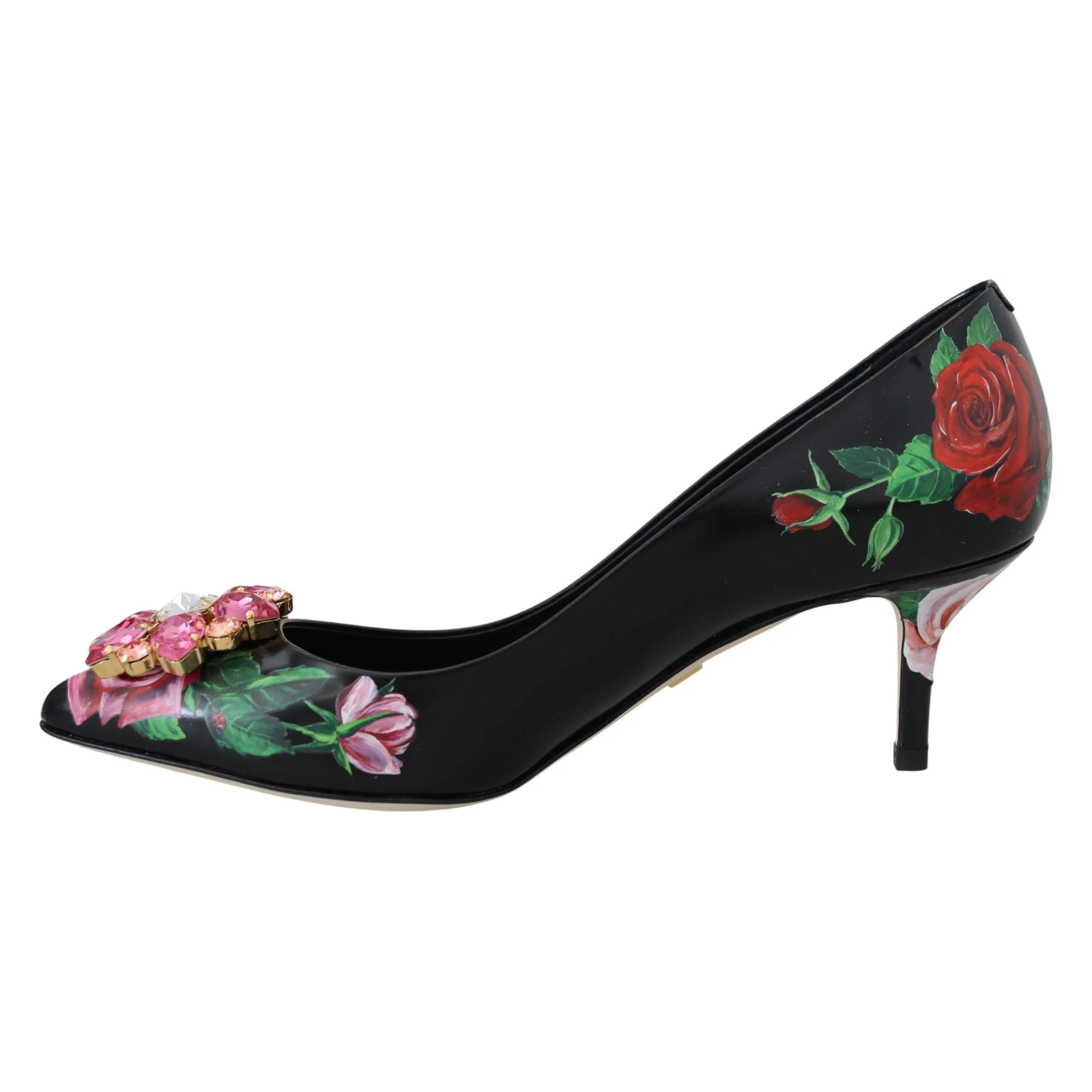 Dolce & Gabbana Elegant Floral Crystal Pumps