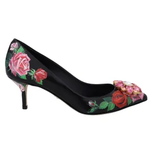 Dolce & Gabbana Elegant Floral Crystal Pumps