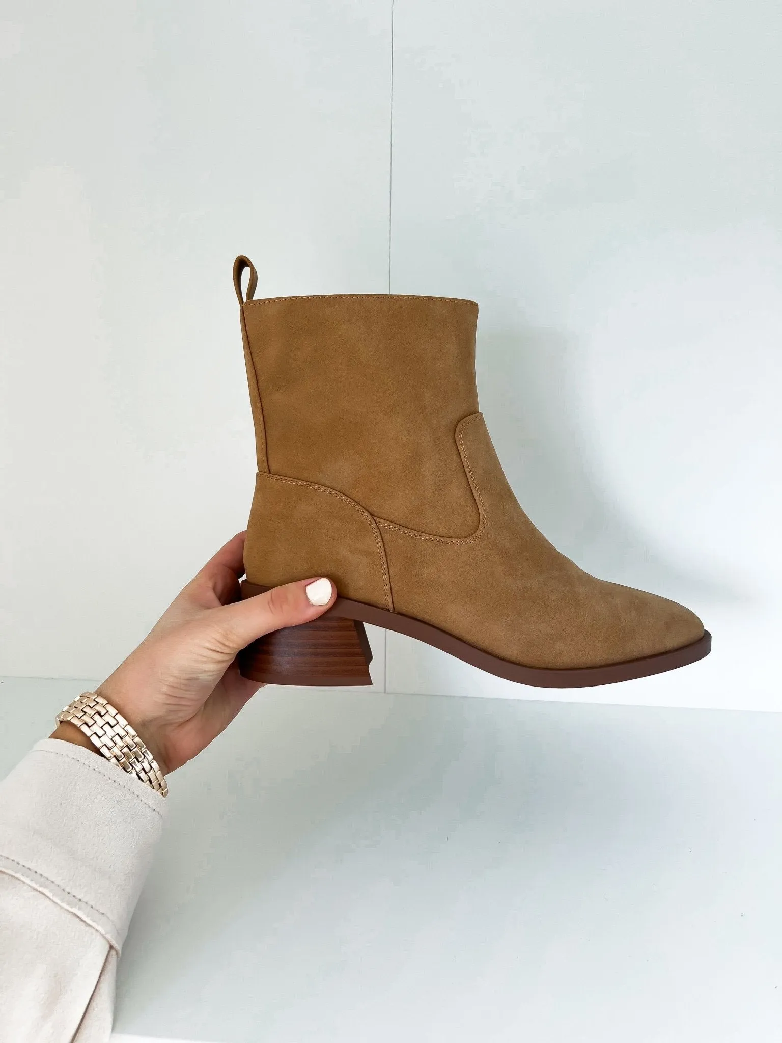 Elena Tan Heeled Booties - DOORBUSTER