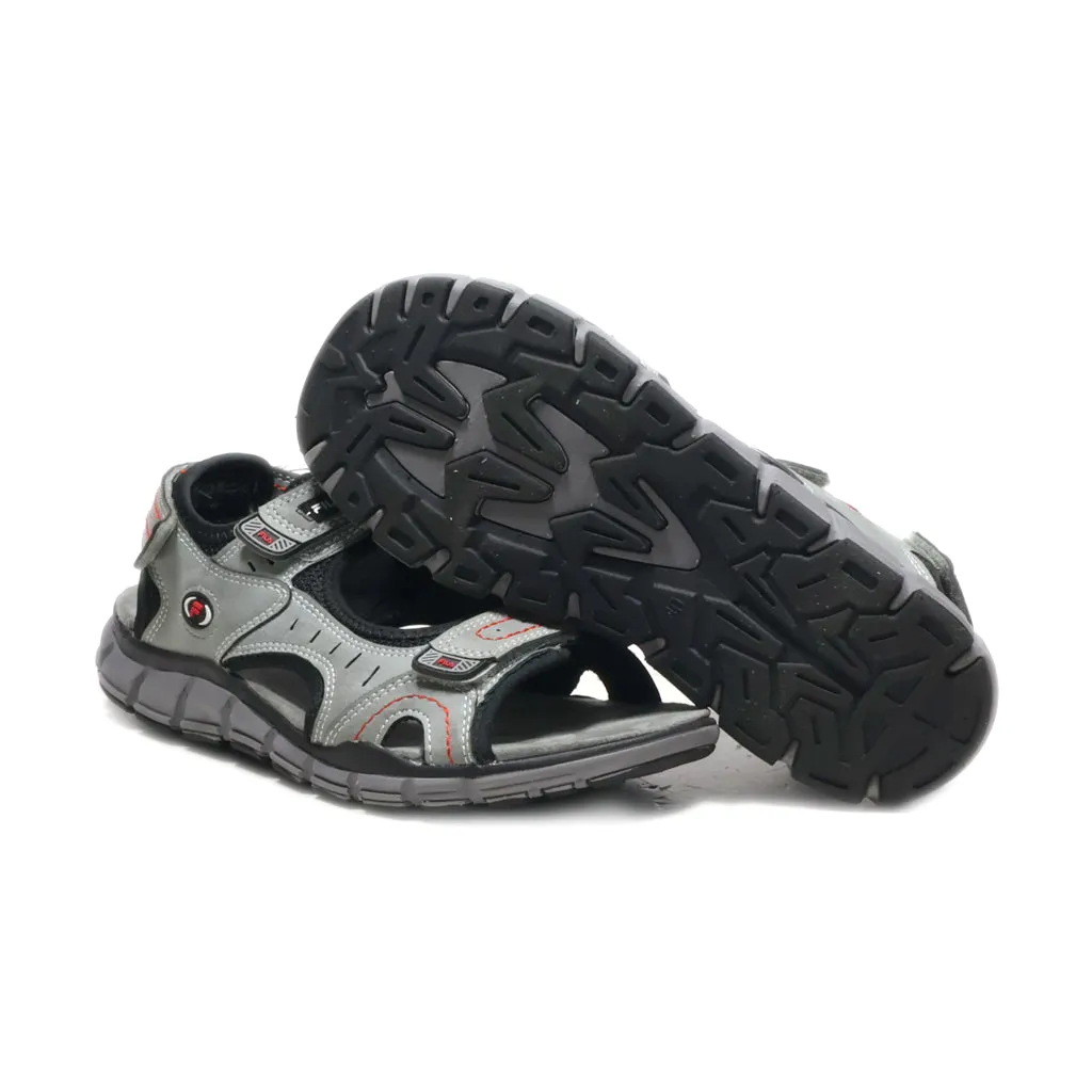 Fila Flat Sandals Leather Grey Colour For Kids