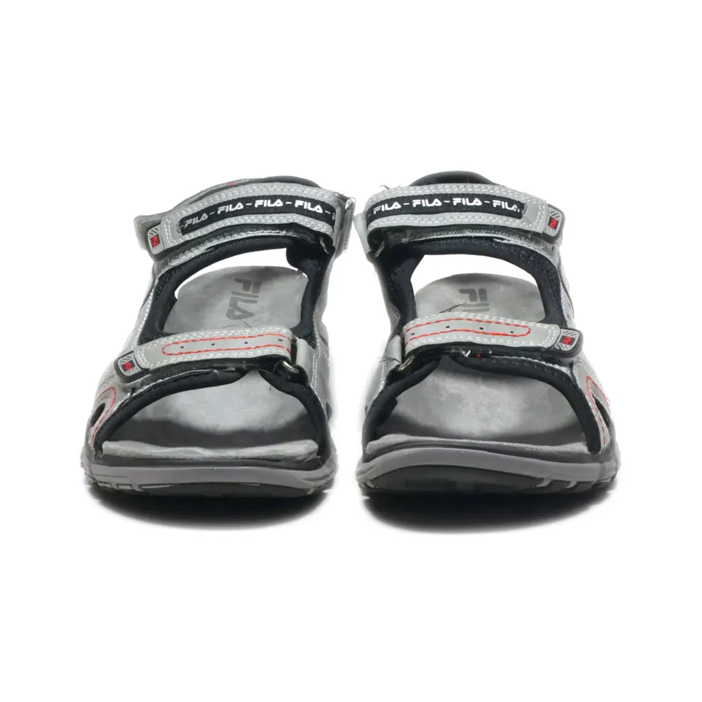 Fila Flat Sandals Leather Grey Colour For Kids