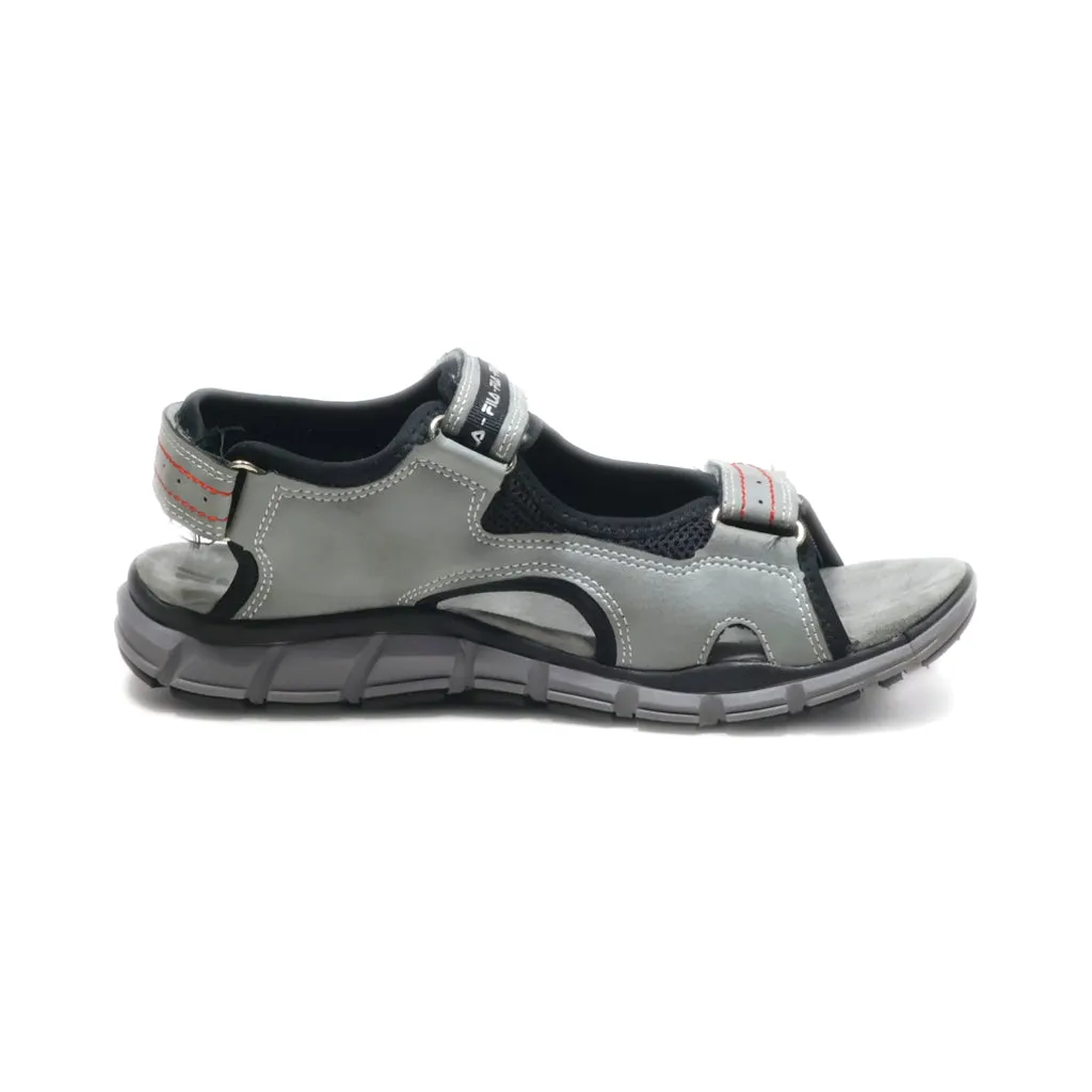 Fila Flat Sandals Leather Grey Colour For Kids