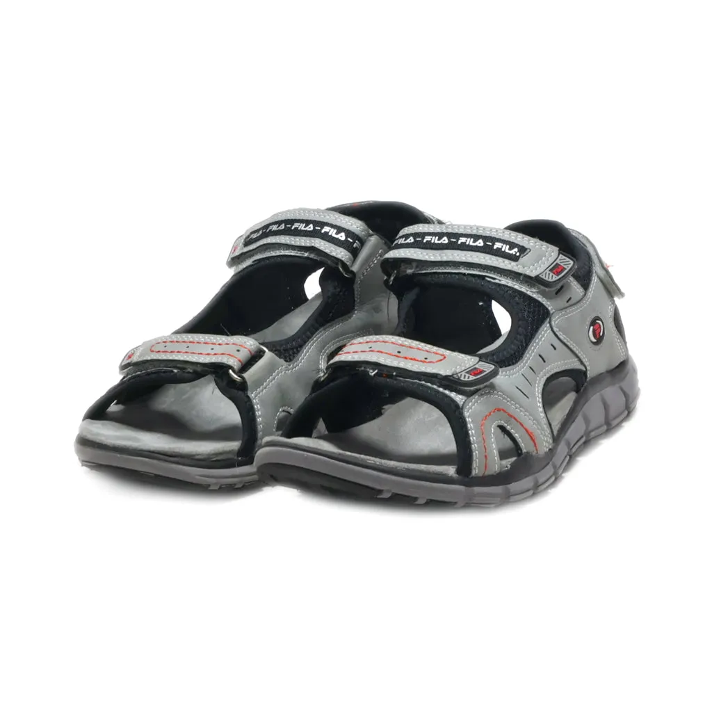 Fila Flat Sandals Leather Grey Colour For Kids