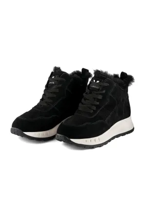 Flat Sole Winter Boots - Black