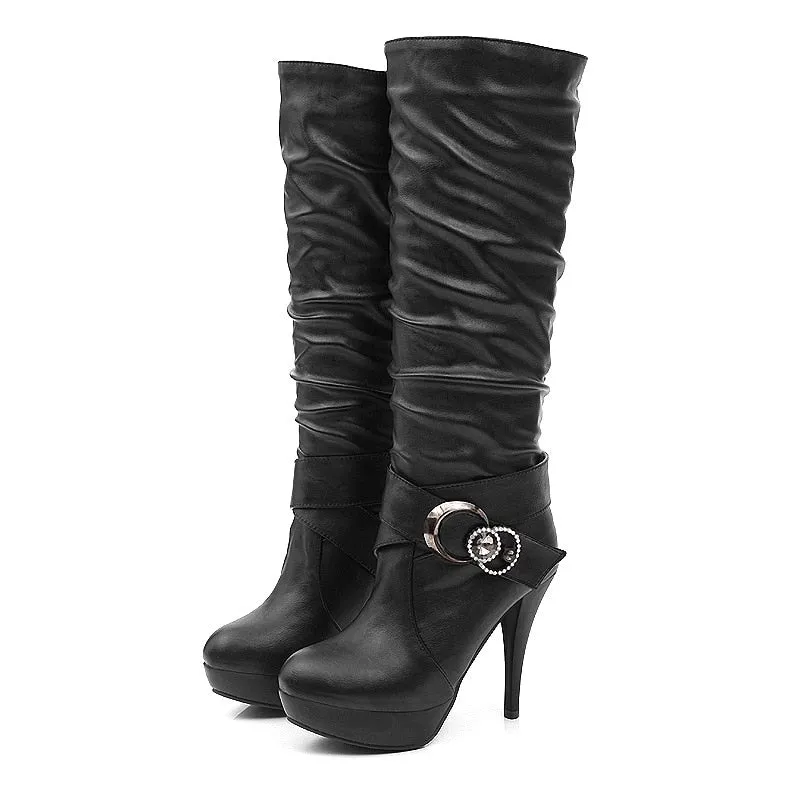 Funki Buys | Boots | Women's Knee High Platform Stiletto Boots