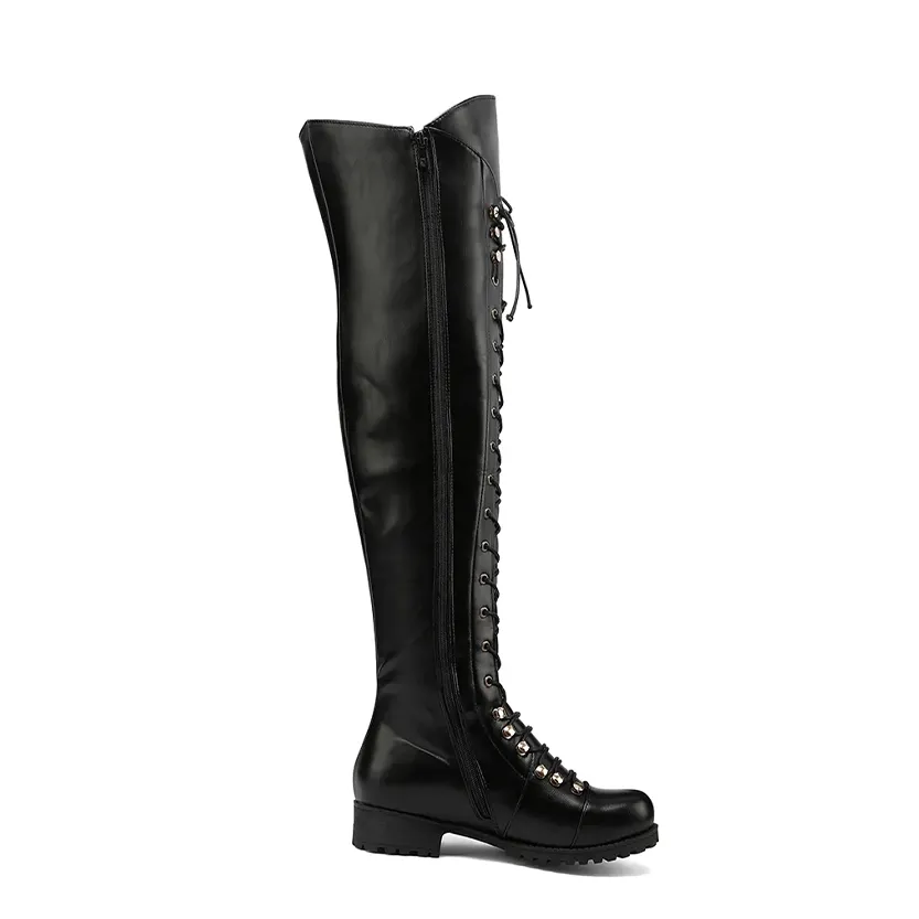 Funki Buys | Boots | Women's Leather Fleece Lace Up Boots