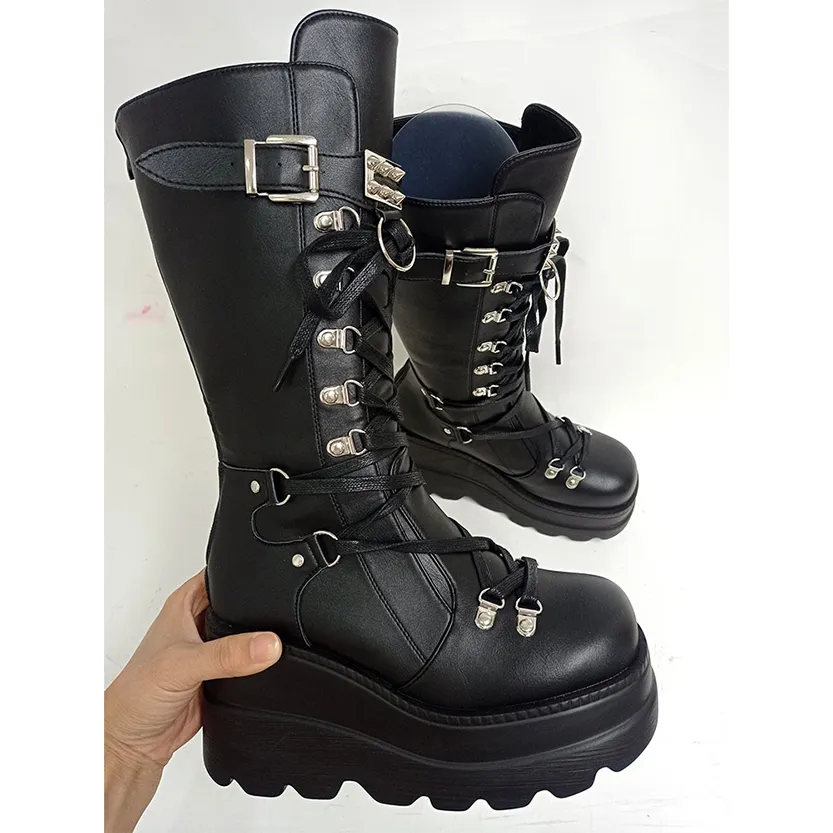 Funki Buys | Boots | Women's New Gothic Style Platform Boots