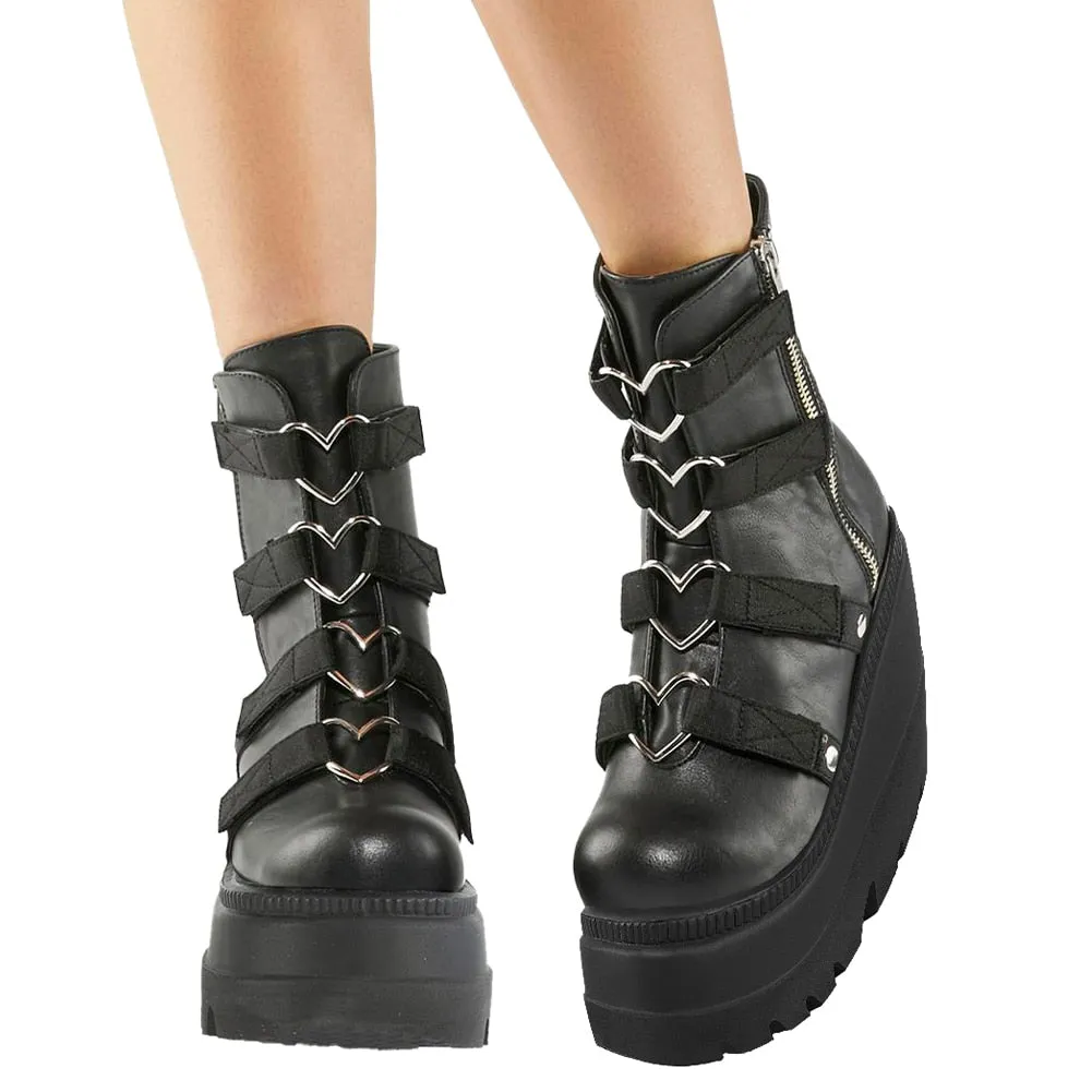 Funki Buys | Boots | Women's New Gothic Style Platform Boots