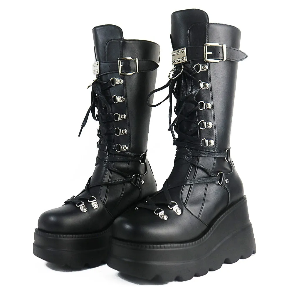 Funki Buys | Boots | Women's New Gothic Style Platform Boots