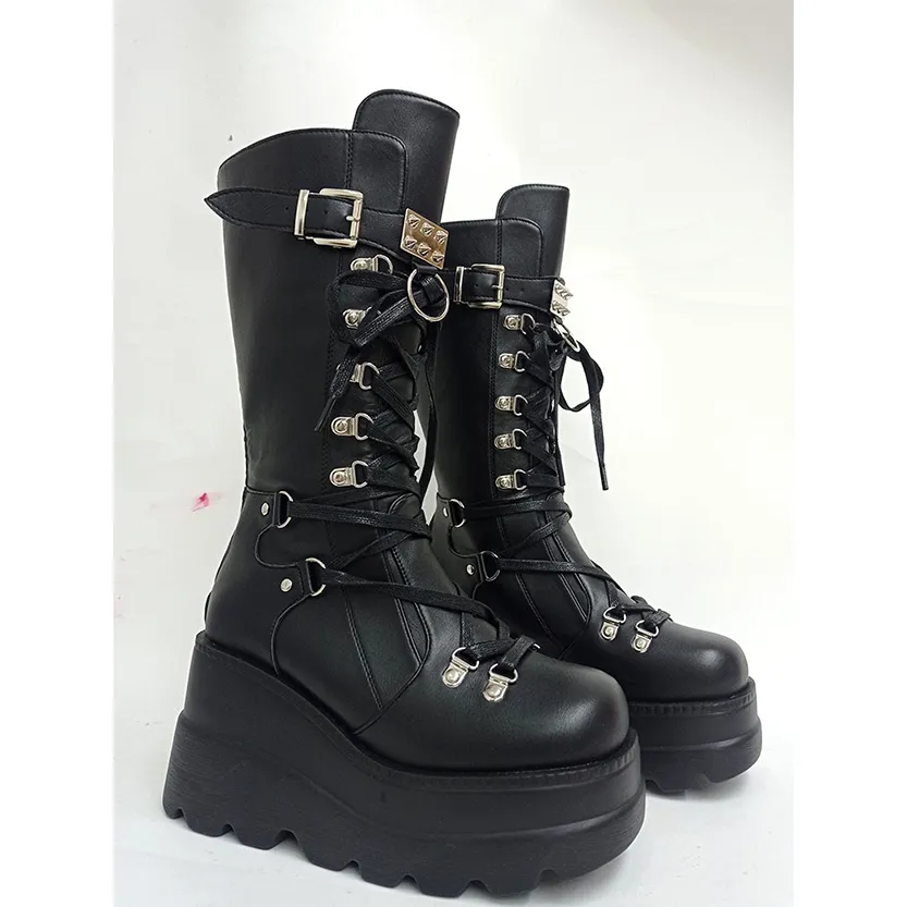 Funki Buys | Boots | Women's New Gothic Style Platform Boots