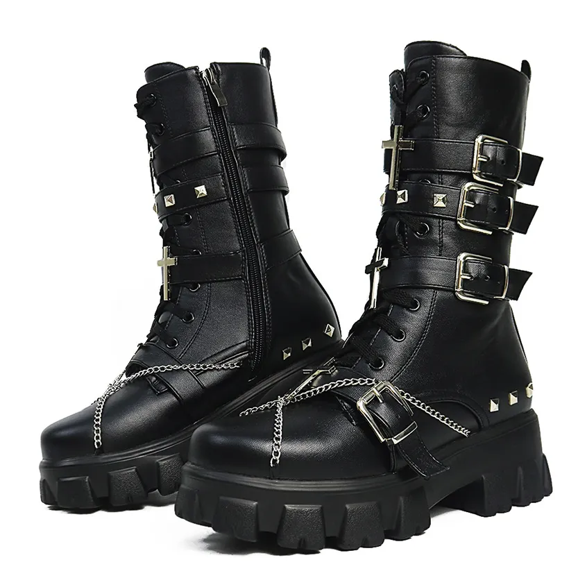 Funki Buys | Boots | Women's New Gothic Style Platform Boots