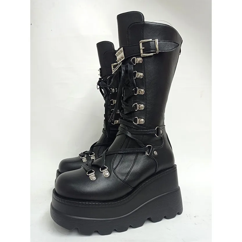 Funki Buys | Boots | Women's New Gothic Style Platform Boots