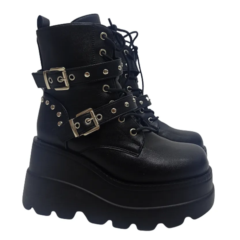 Funki Buys | Boots | Women's New Gothic Style Platform Boots