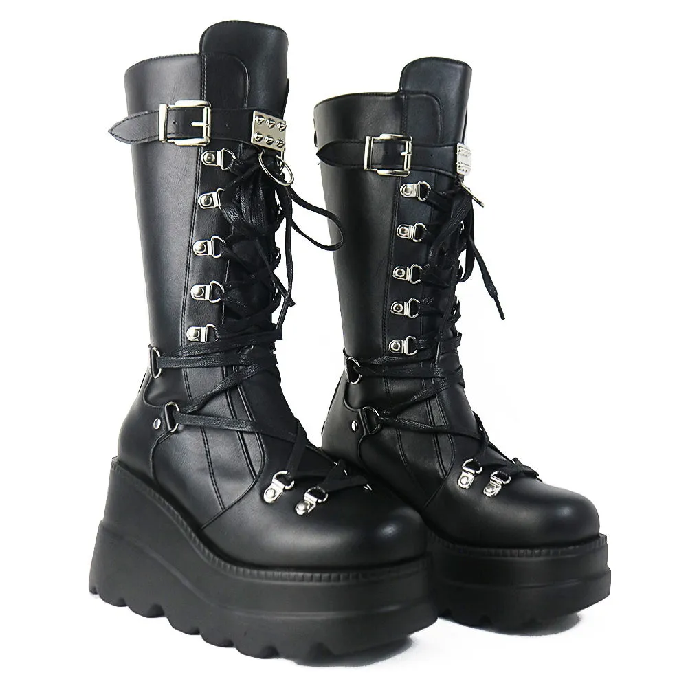 Funki Buys | Boots | Women's New Gothic Style Platform Boots