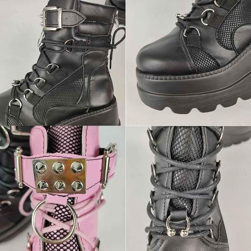 Funki Buys | Boots | Women's New Gothic Style Platform Boots